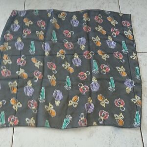 Elizabeth Taylor Colorful Patterned Scarf/ Handkerchief